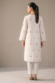 Ivory Embroidered Kurta Set - back