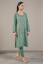 Mint Green Embroidered Kurta Set - front